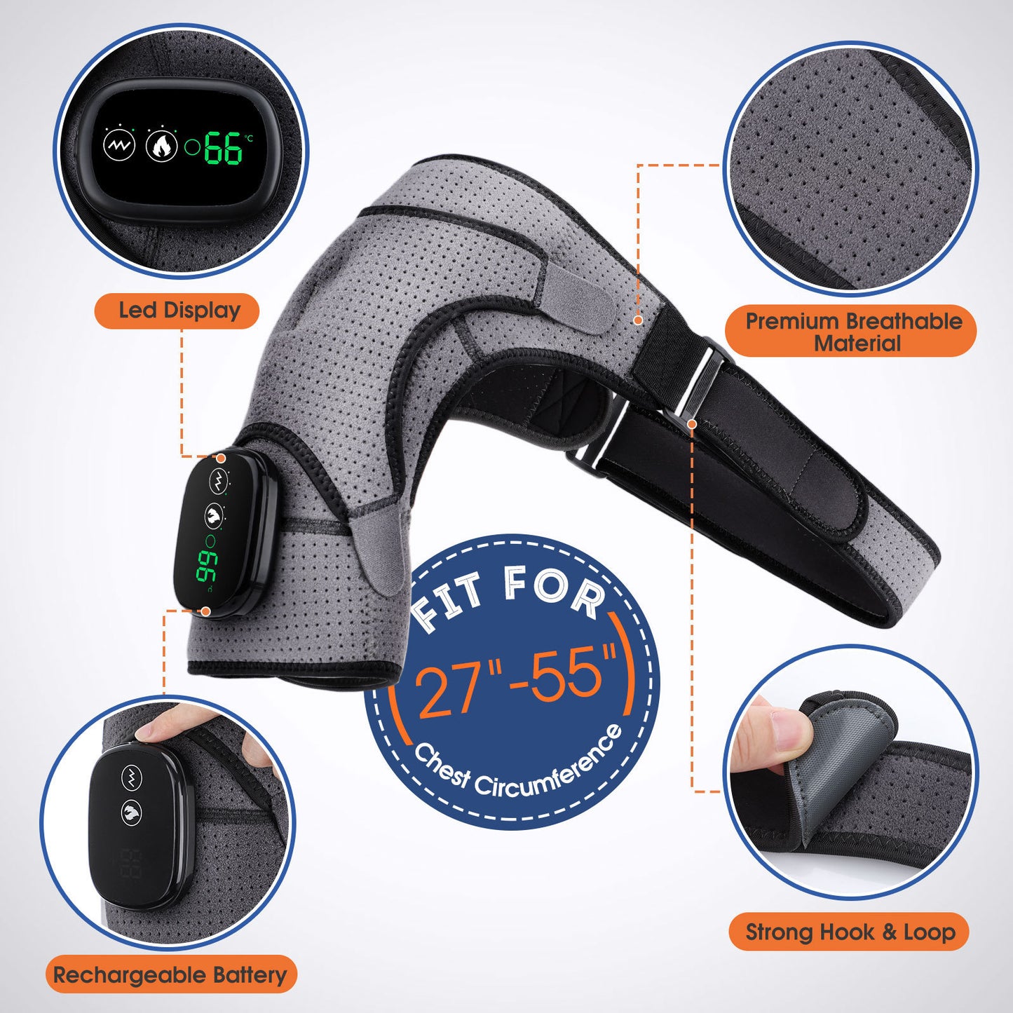 USB Rechargeable Heating Shoulder Pad